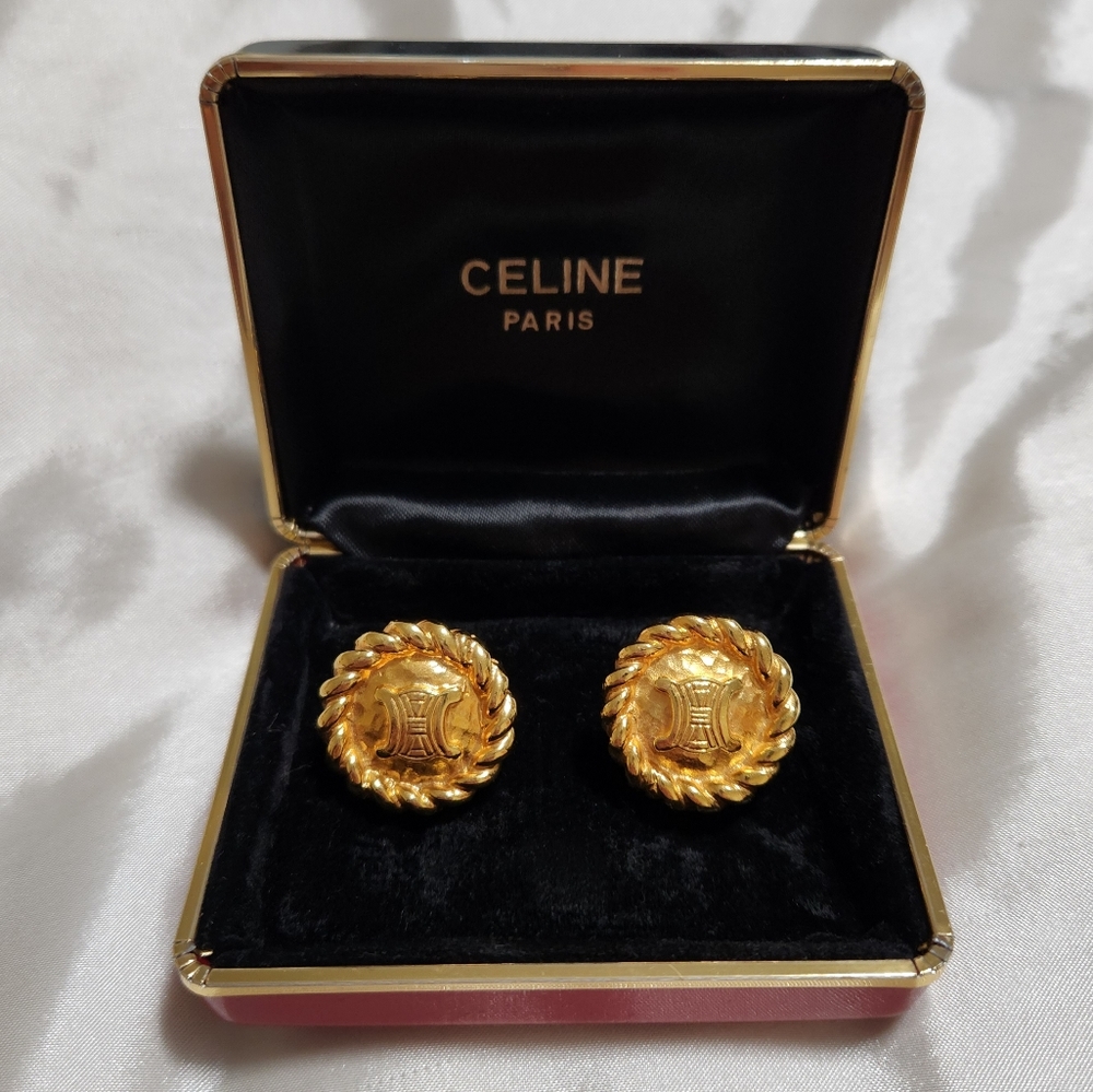 CELINE  PARIS vintage pre-owned clip earrings